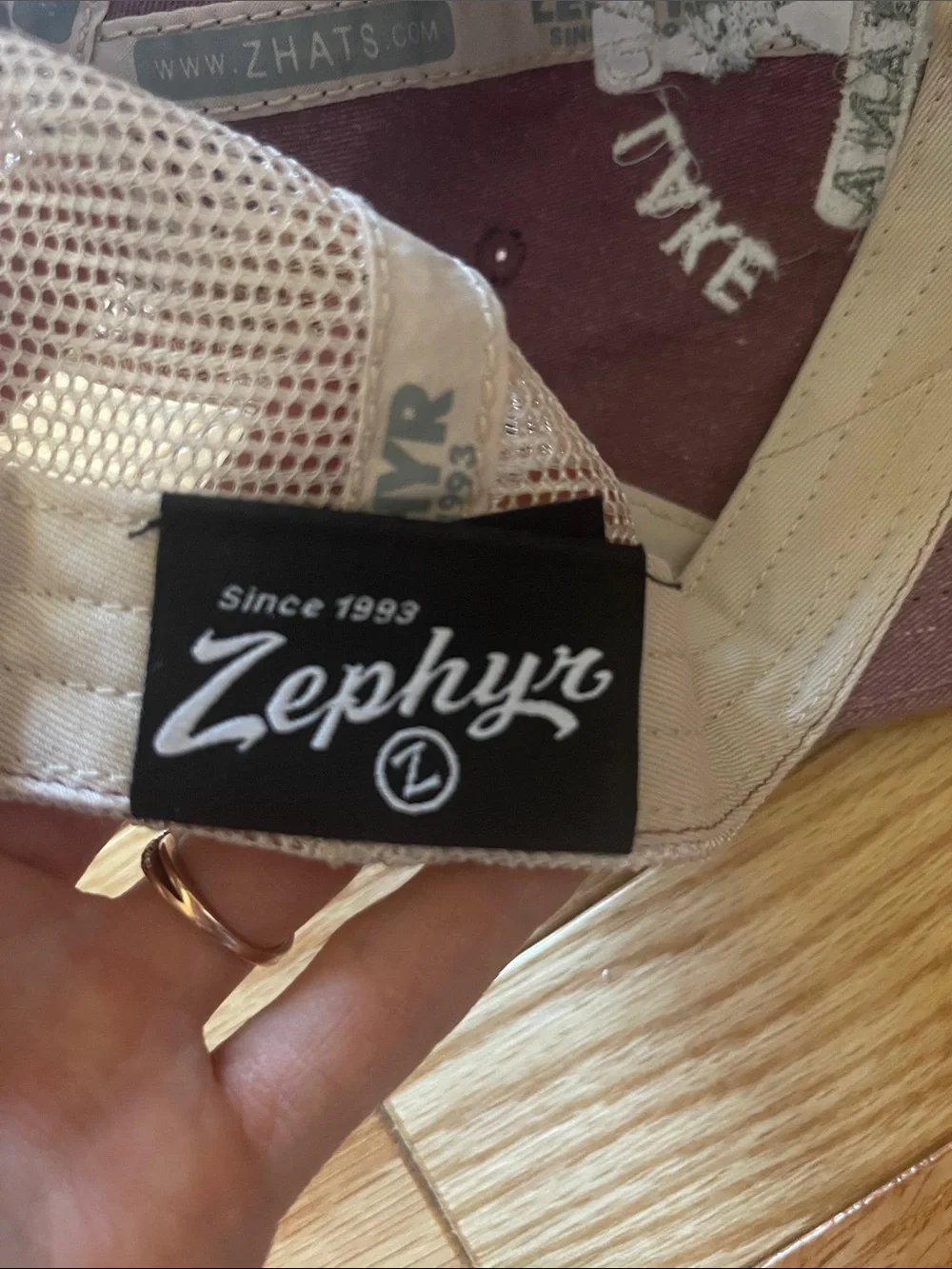 Zephyr Brown and Tan Flathead Lake Montana Embroidered Trucker Cap